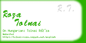 roza tolnai business card